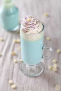 white blue hot chocolate