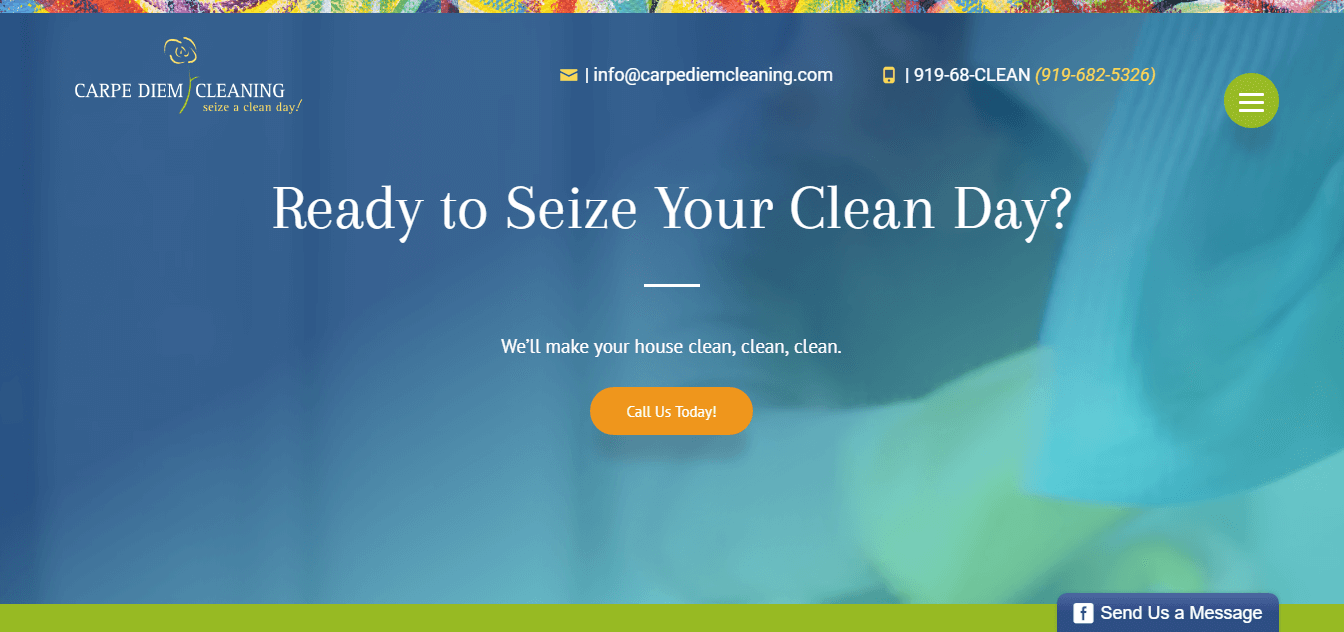 New Carpe Diem Cleaning Website Mobile-Friendly